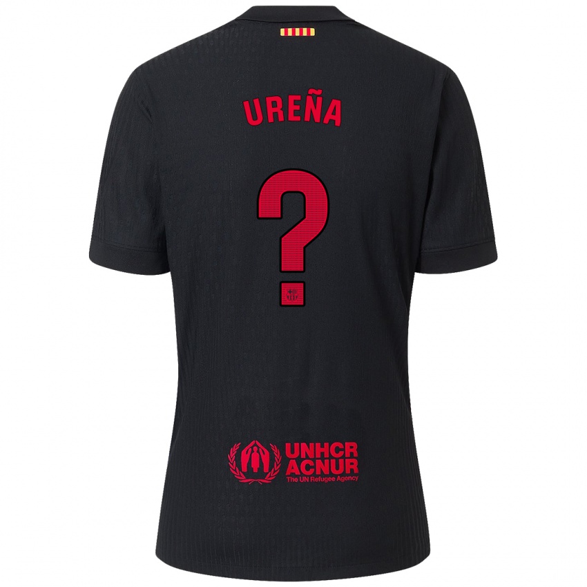 Kinder Óscar Ureña #0 Schwarz Rot Auswärtstrikot Trikot 2024/25 T-Shirt Österreich