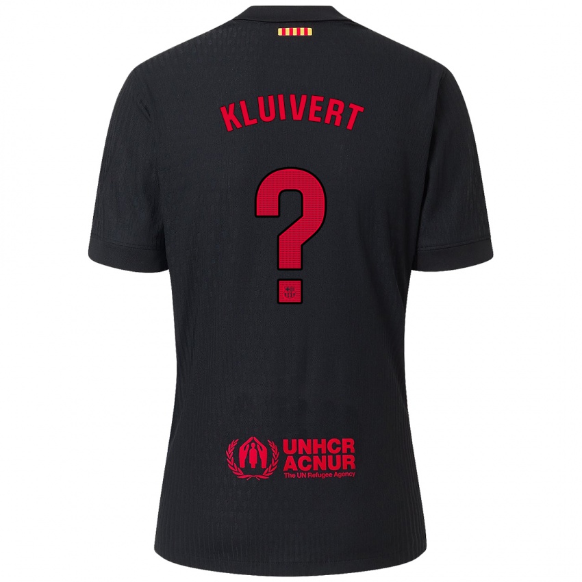 Kinder Shane Kluivert #0 Schwarz Rot Auswärtstrikot Trikot 2024/25 T-Shirt Österreich