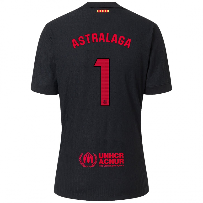 Kinder Ander Astralaga #1 Schwarz Rot Auswärtstrikot Trikot 2024/25 T-Shirt Österreich