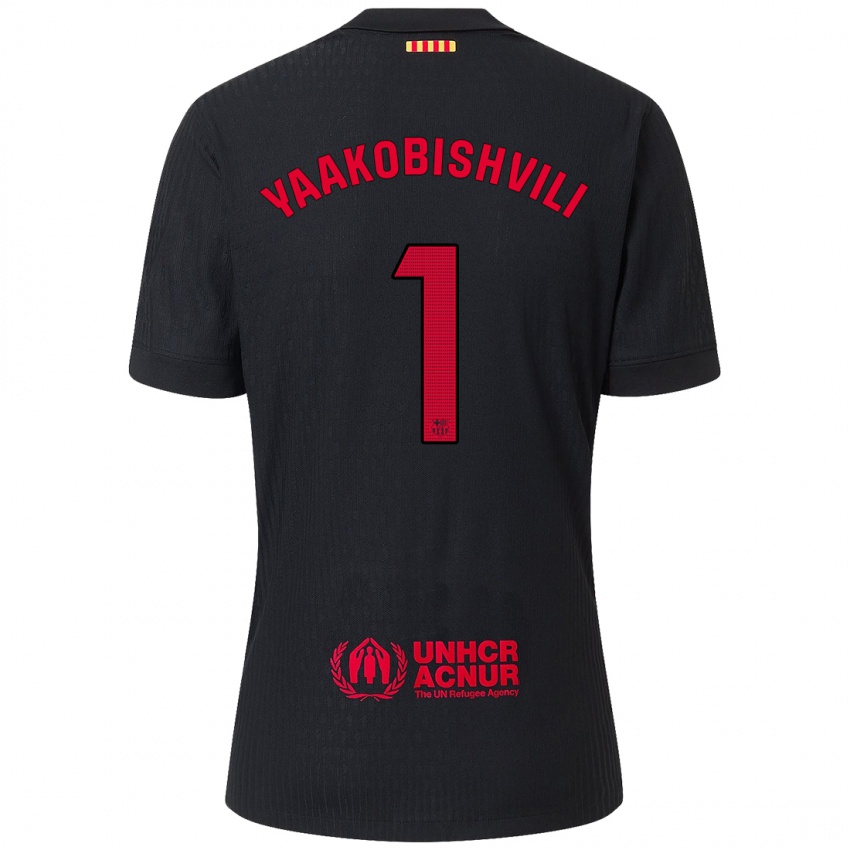 Kinder Áron Yaakobishvili #1 Schwarz Rot Auswärtstrikot Trikot 2024/25 T-Shirt Österreich