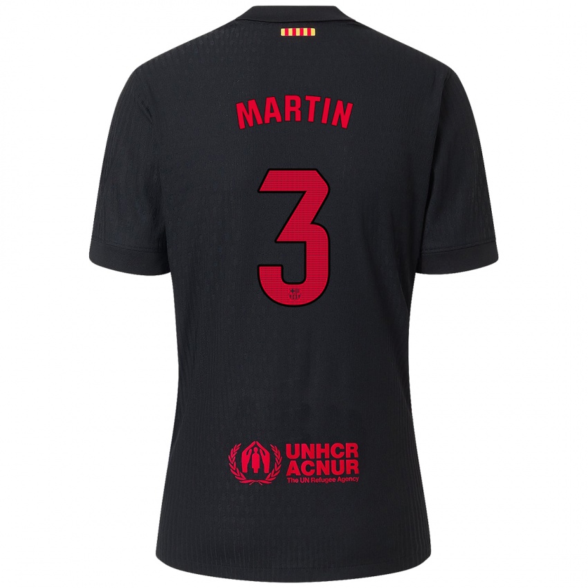 Kinder Gerard Martin #3 Schwarz Rot Auswärtstrikot Trikot 2024/25 T-Shirt Österreich