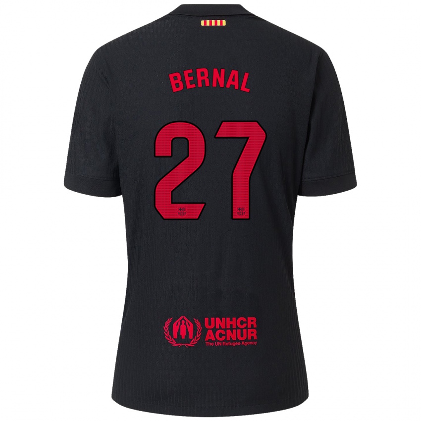 Kinder Marc Bernal #27 Schwarz Rot Auswärtstrikot Trikot 2024/25 T-Shirt Österreich