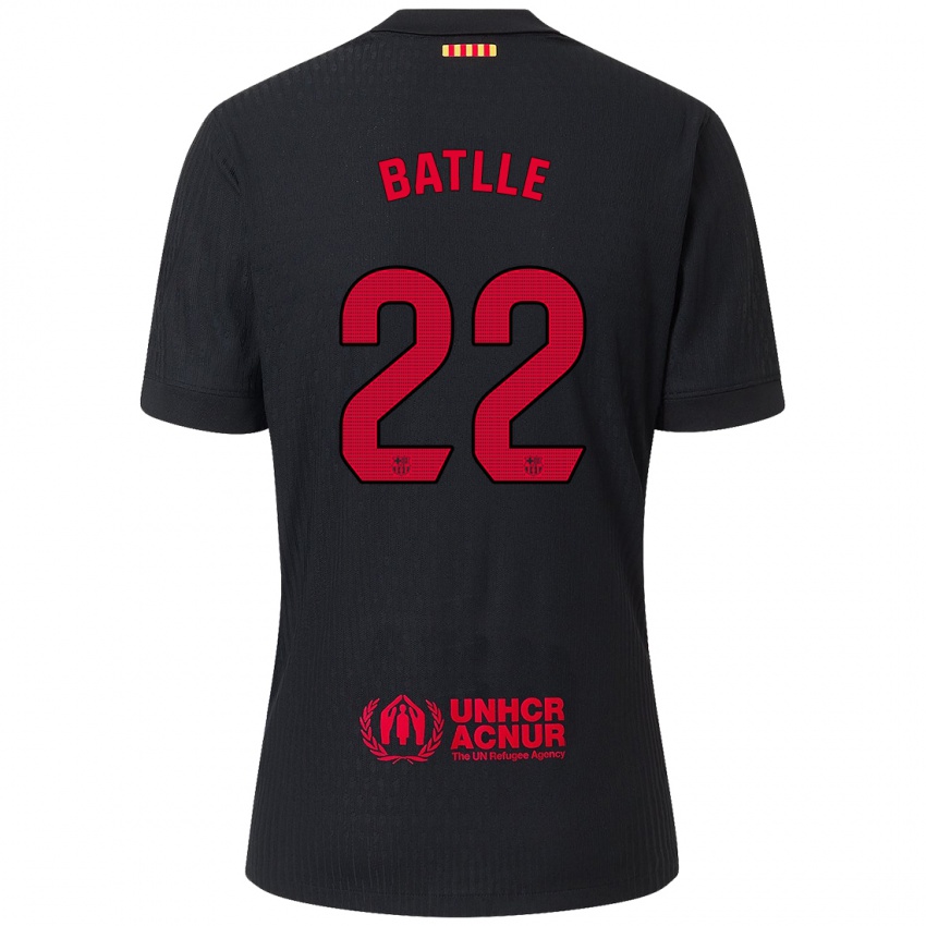 Kinder Ona Batlle #22 Schwarz Rot Auswärtstrikot Trikot 2024/25 T-Shirt Österreich