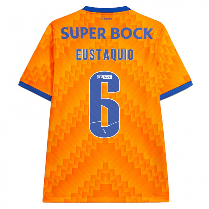 Kinder Stephen Eustaquio #6 Orange Auswärtstrikot Trikot 2024/25 T-Shirt Österreich