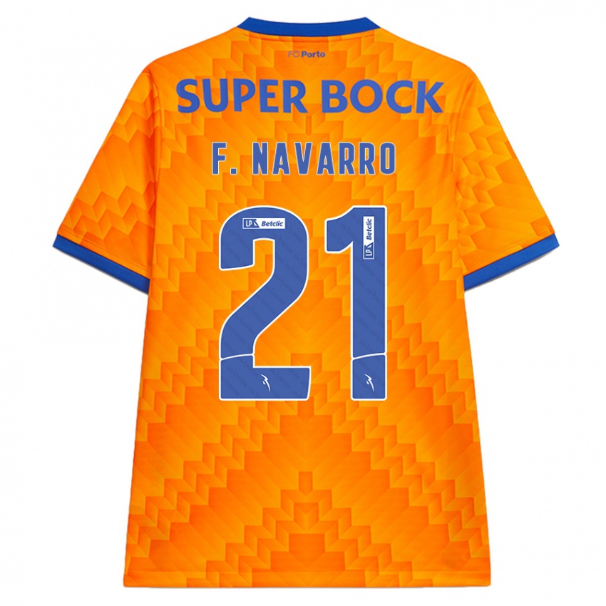 Kinder Fran Navarro #21 Orange Auswärtstrikot Trikot 2024/25 T-Shirt Österreich