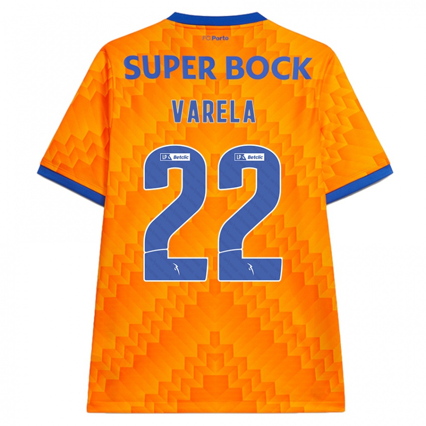 Kinder Alan Varela #22 Orange Auswärtstrikot Trikot 2024/25 T-Shirt Österreich