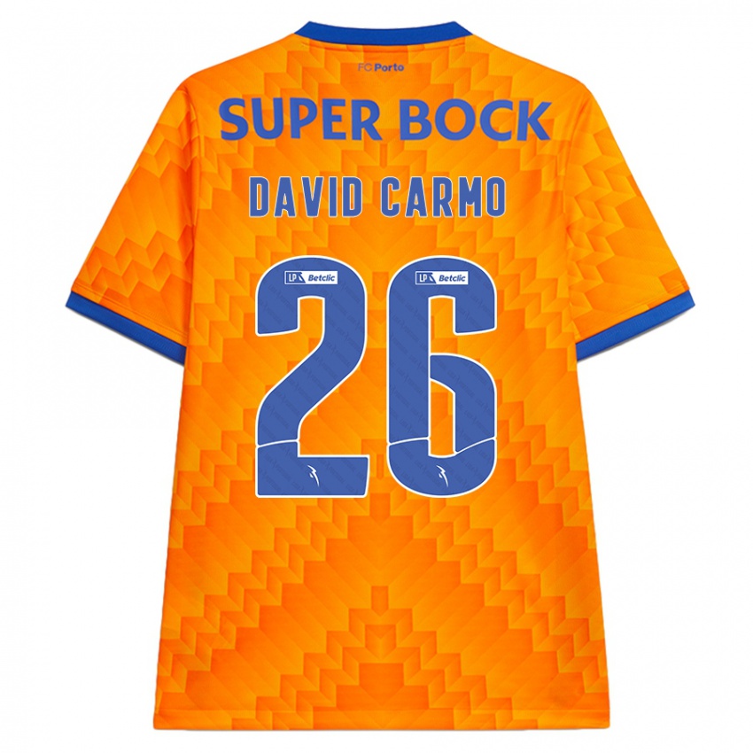 Kinder David Carmo #26 Orange Auswärtstrikot Trikot 2024/25 T-Shirt Österreich