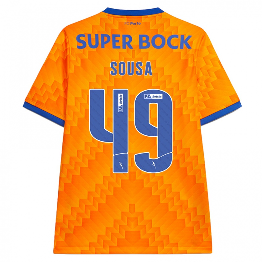 Kinder Gonçalo Sousa #49 Orange Auswärtstrikot Trikot 2024/25 T-Shirt Österreich