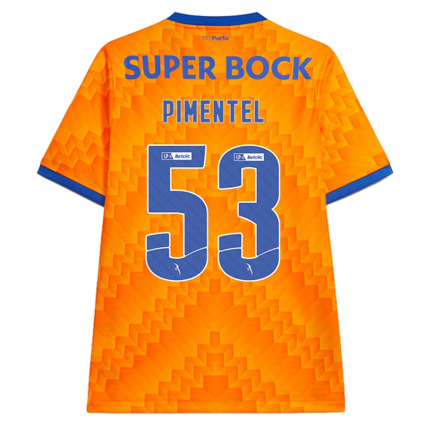 Kinder Eric Pimentel #53 Orange Auswärtstrikot Trikot 2024/25 T-Shirt Österreich