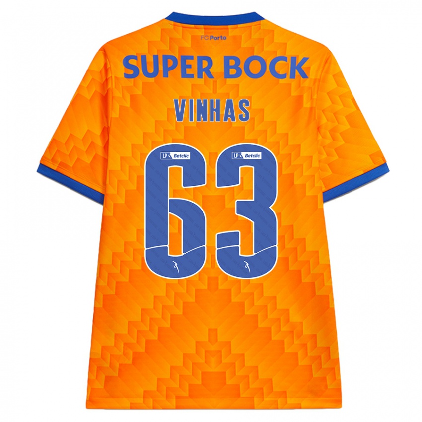 Kinder David Vinhas #63 Orange Auswärtstrikot Trikot 2024/25 T-Shirt Österreich