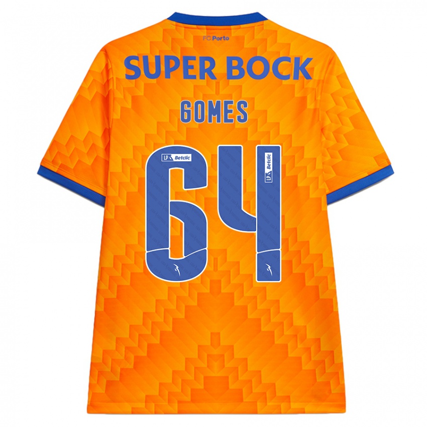 Kinder Luís Gomes #64 Orange Auswärtstrikot Trikot 2024/25 T-Shirt Österreich