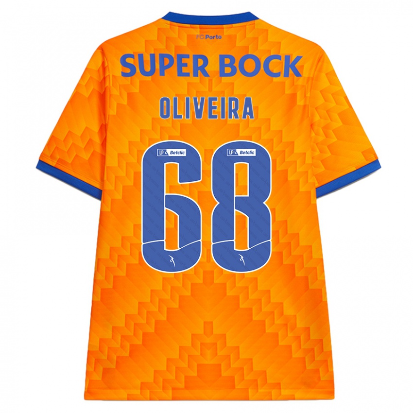 Kinder André Oliveira #68 Orange Auswärtstrikot Trikot 2024/25 T-Shirt Österreich