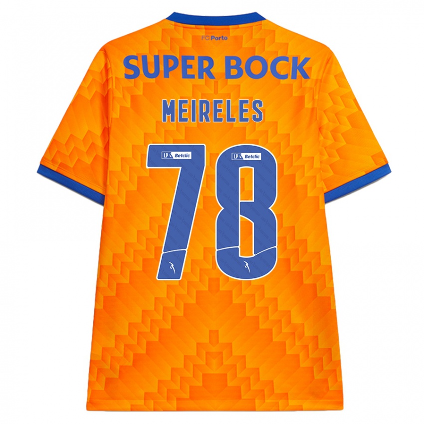 Kinder Jorge Meireles #78 Orange Auswärtstrikot Trikot 2024/25 T-Shirt Österreich