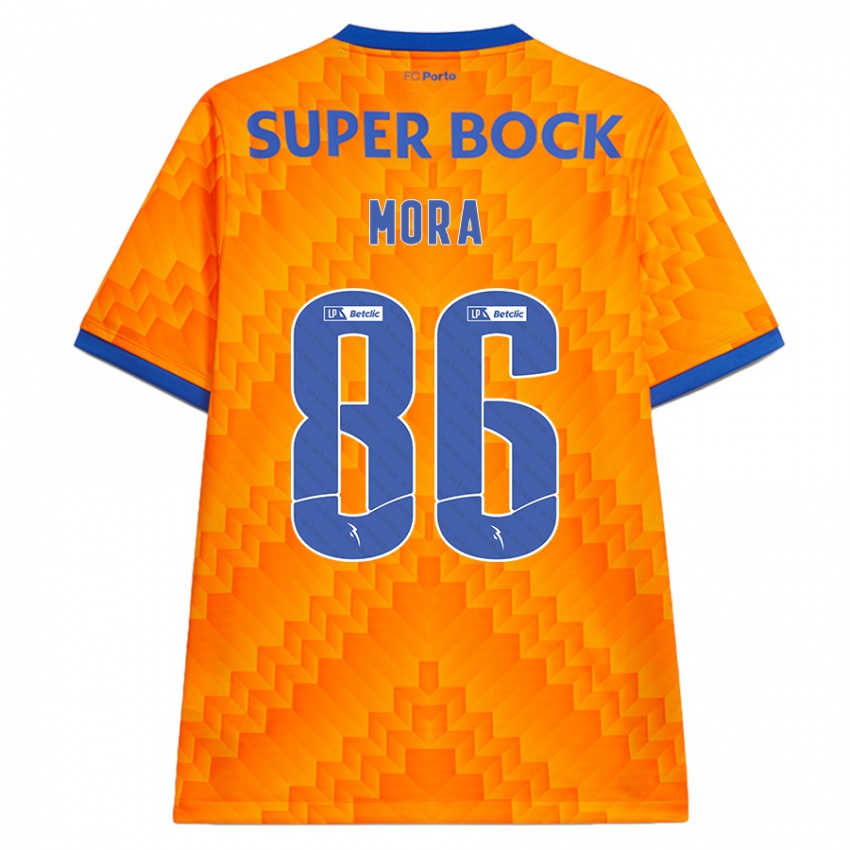 Kinder Rodrigo Mora #86 Orange Auswärtstrikot Trikot 2024/25 T-Shirt Österreich