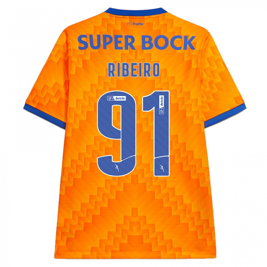 Kinder Gonçalo Ribeiro #91 Orange Auswärtstrikot Trikot 2024/25 T-Shirt Österreich