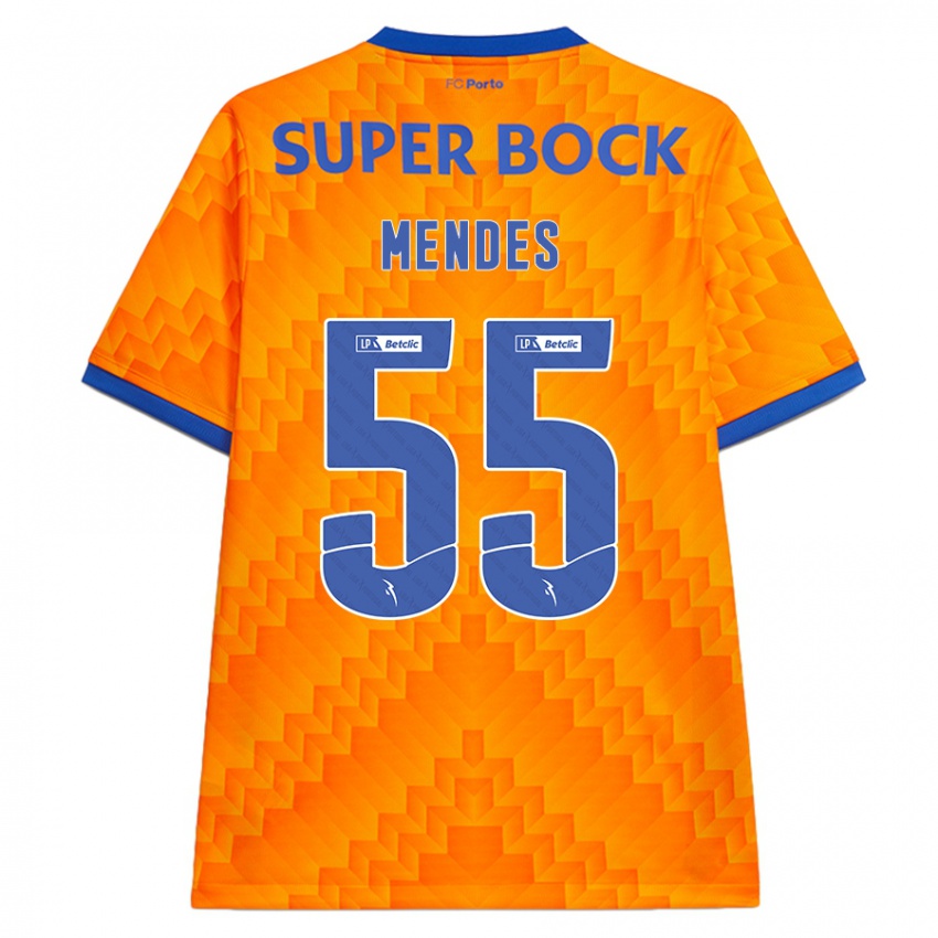 Kinder Joao Mendes #55 Orange Auswärtstrikot Trikot 2024/25 T-Shirt Österreich