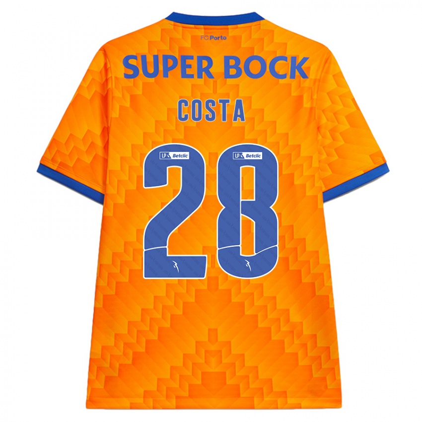 Kinder Bruno Costa #28 Orange Auswärtstrikot Trikot 2024/25 T-Shirt Österreich