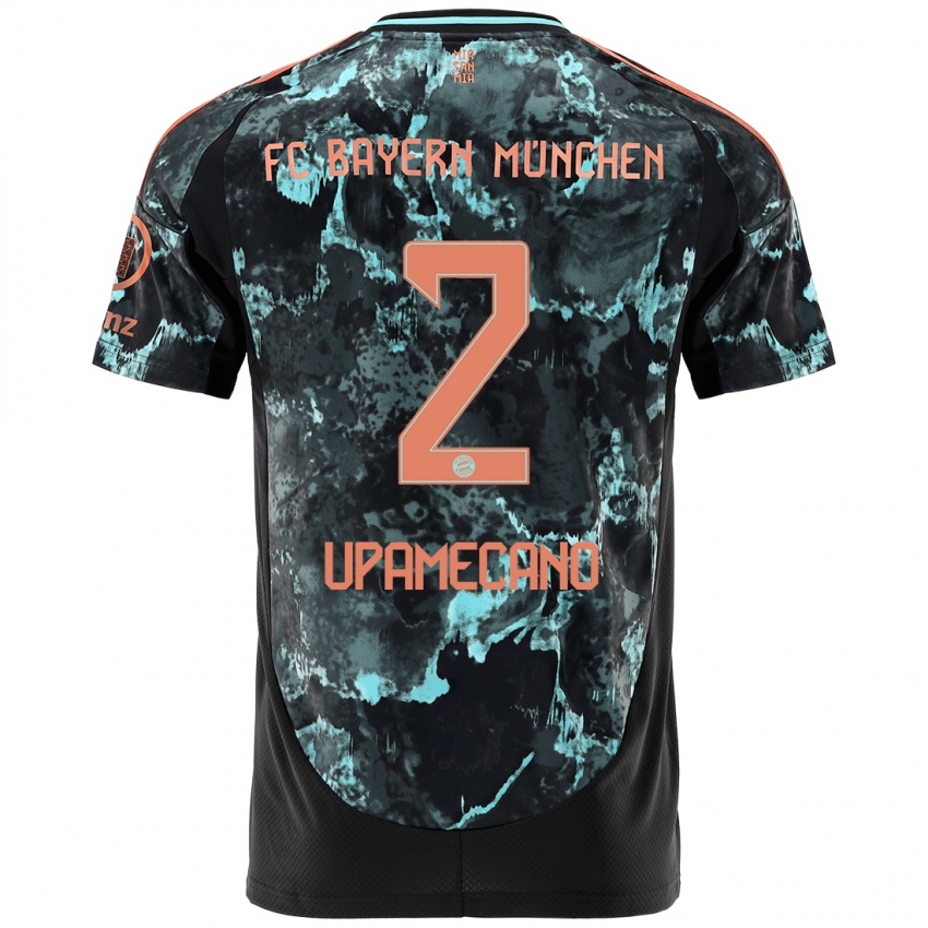 Kinder Dayot Upamecano #2 Schwarz Auswärtstrikot Trikot 2024/25 T-Shirt Österreich