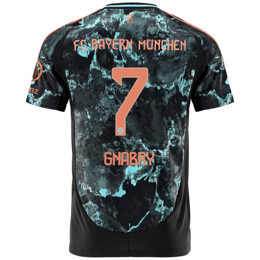 Kinder Serge Gnabry #7 Schwarz Auswärtstrikot Trikot 2024/25 T-Shirt Österreich