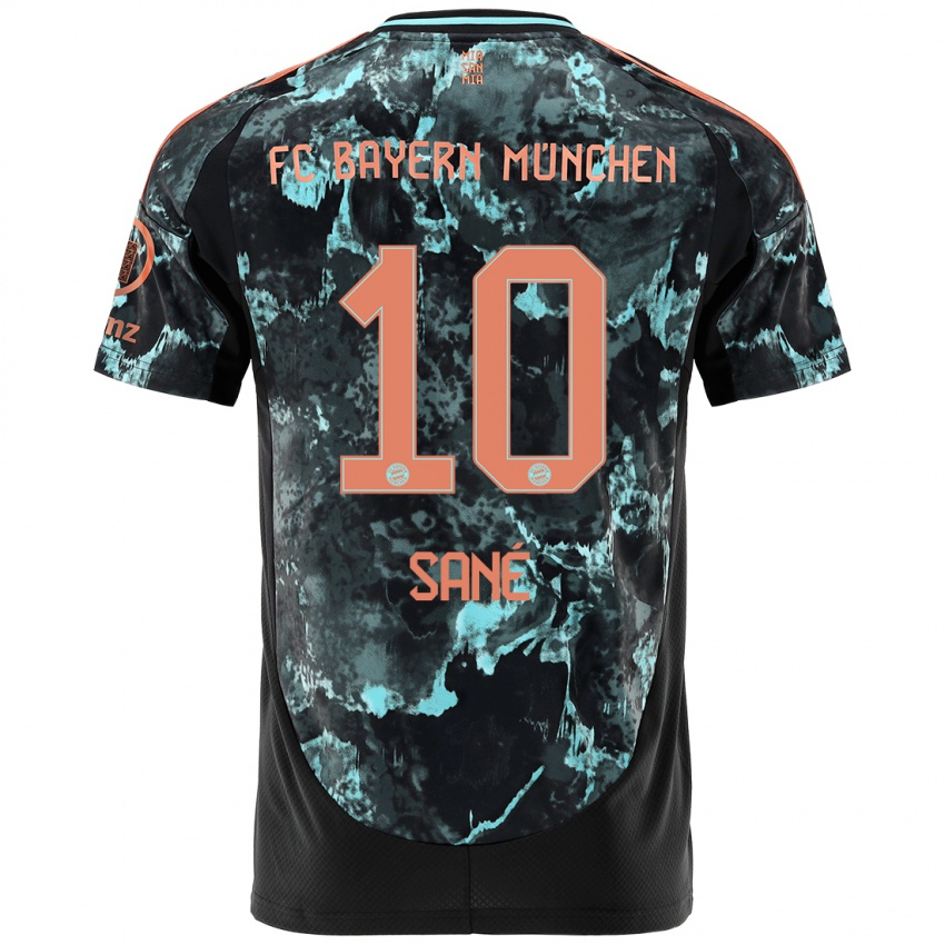 Kinder Leroy Sane #10 Schwarz Auswärtstrikot Trikot 2024/25 T-Shirt Österreich