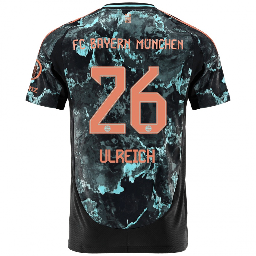 Kinder Sven Ulreich #26 Schwarz Auswärtstrikot Trikot 2024/25 T-Shirt Österreich