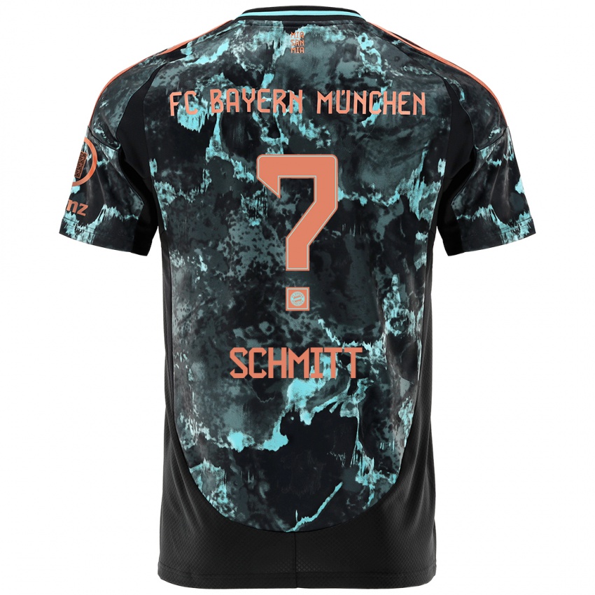 Kinder Max Schmitt #0 Schwarz Auswärtstrikot Trikot 2024/25 T-Shirt Österreich