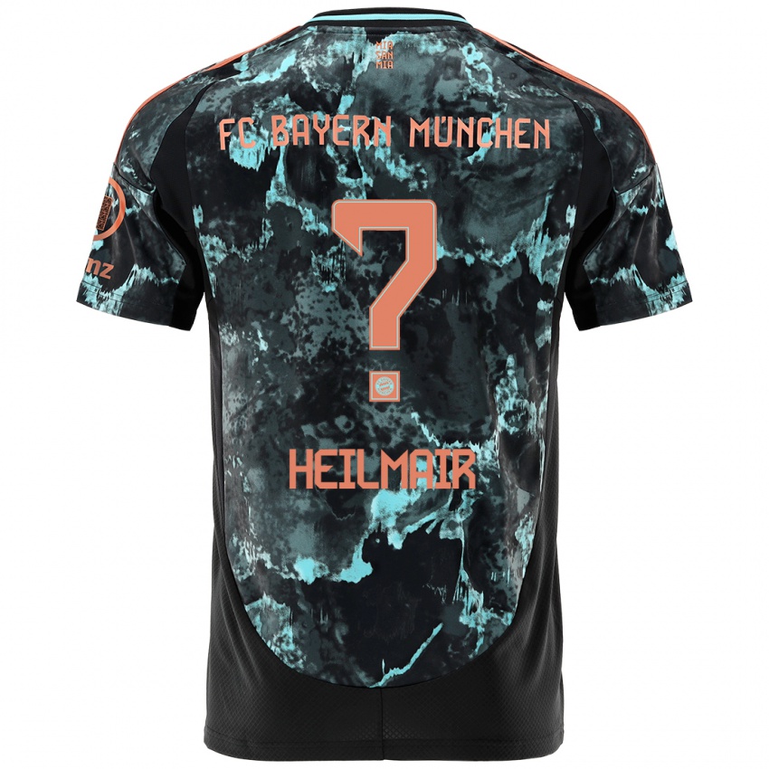 Kinder Hannes Heilmair #0 Schwarz Auswärtstrikot Trikot 2024/25 T-Shirt Österreich