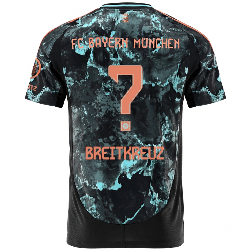 Kinder Steve Breitkreuz #0 Schwarz Auswärtstrikot Trikot 2024/25 T-Shirt Österreich