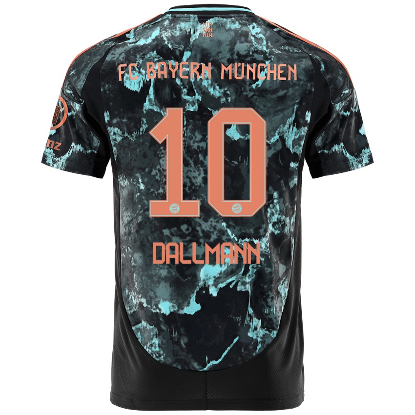 Kinder Linda Dallmann #10 Schwarz Auswärtstrikot Trikot 2024/25 T-Shirt Österreich