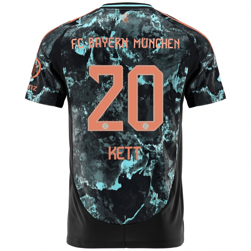 Kinder Franziska Kett #20 Schwarz Auswärtstrikot Trikot 2024/25 T-Shirt Österreich