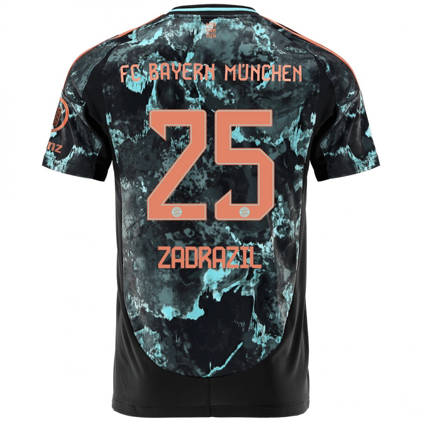 Kinder Sarah Zadrazil #25 Schwarz Auswärtstrikot Trikot 2024/25 T-Shirt Österreich