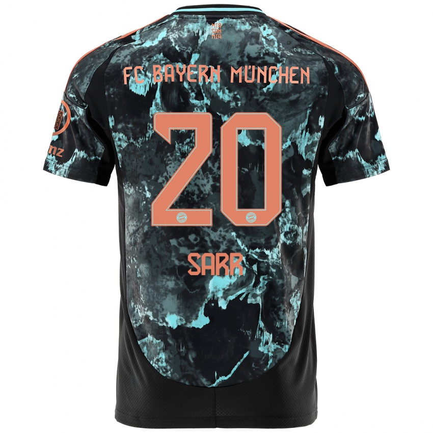 Kinder Bouna Sarr #20 Schwarz Auswärtstrikot Trikot 2024/25 T-Shirt Österreich