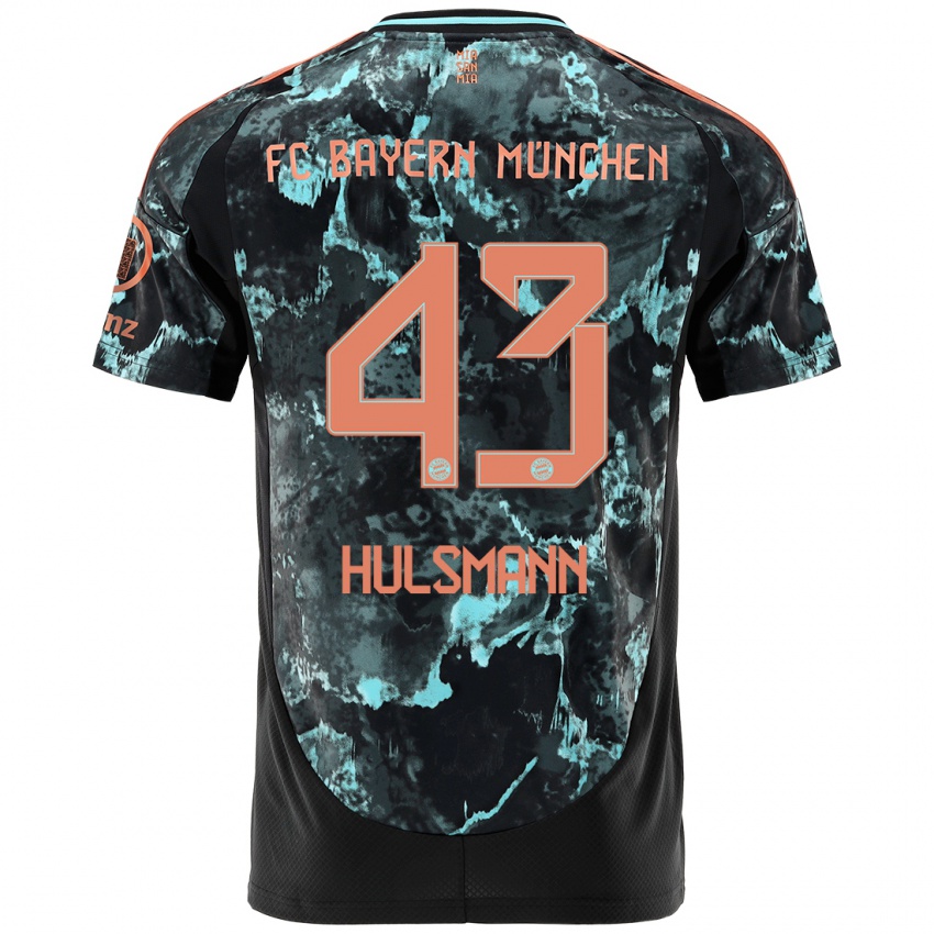 Kinder Tom Hulsmann #43 Schwarz Auswärtstrikot Trikot 2024/25 T-Shirt Österreich