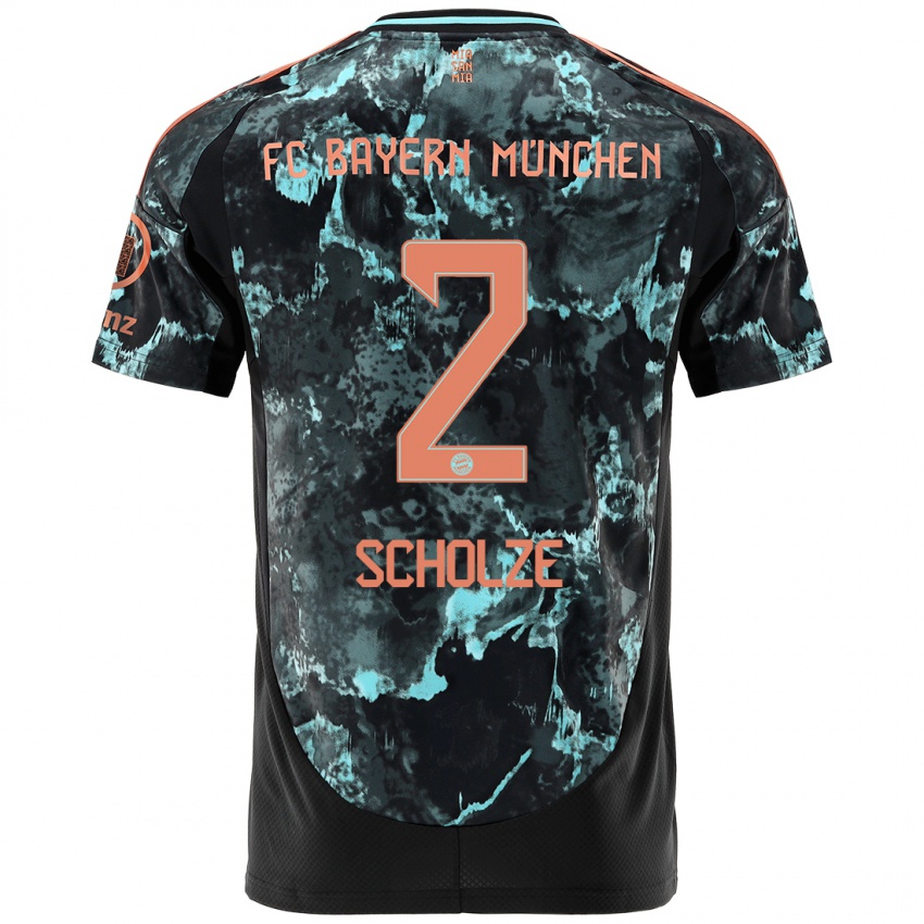 Kinder Max Scholze #2 Schwarz Auswärtstrikot Trikot 2024/25 T-Shirt Österreich