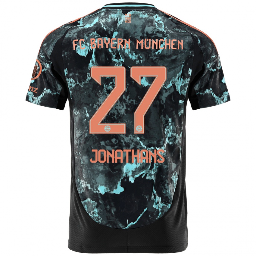 Kinder David Jonathans #27 Schwarz Auswärtstrikot Trikot 2024/25 T-Shirt Österreich