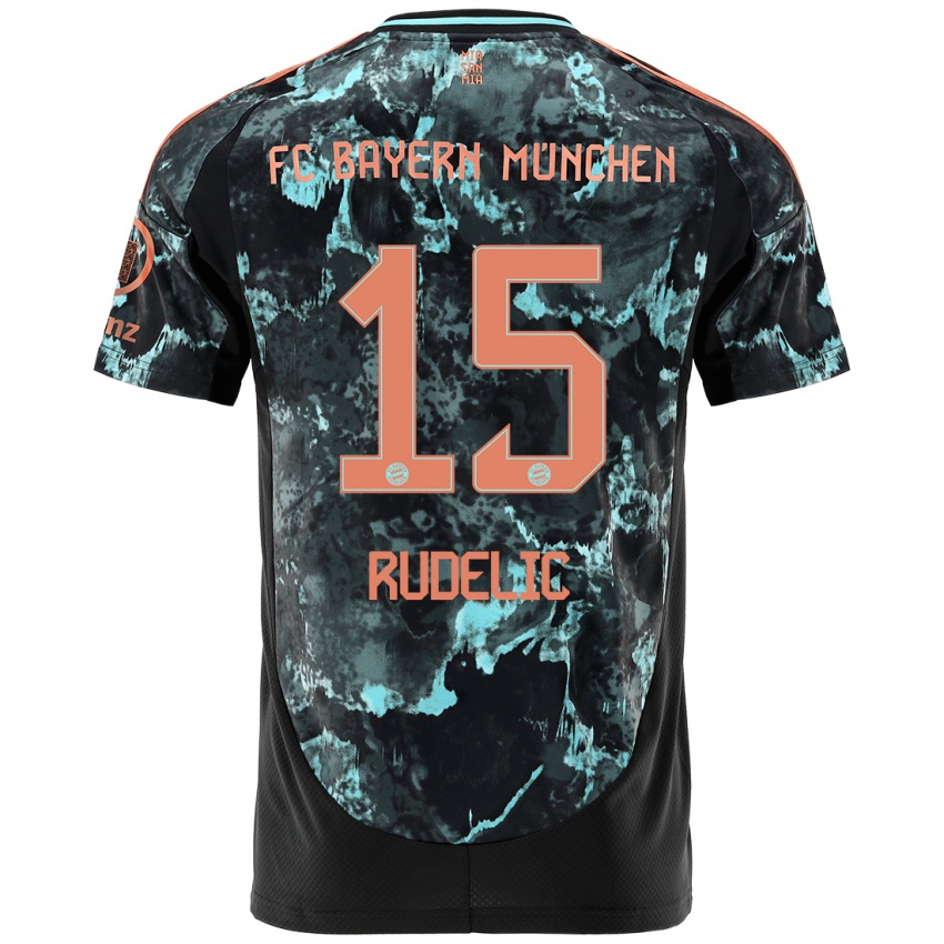 Kinder Ivana Rudelic #15 Schwarz Auswärtstrikot Trikot 2024/25 T-Shirt Österreich