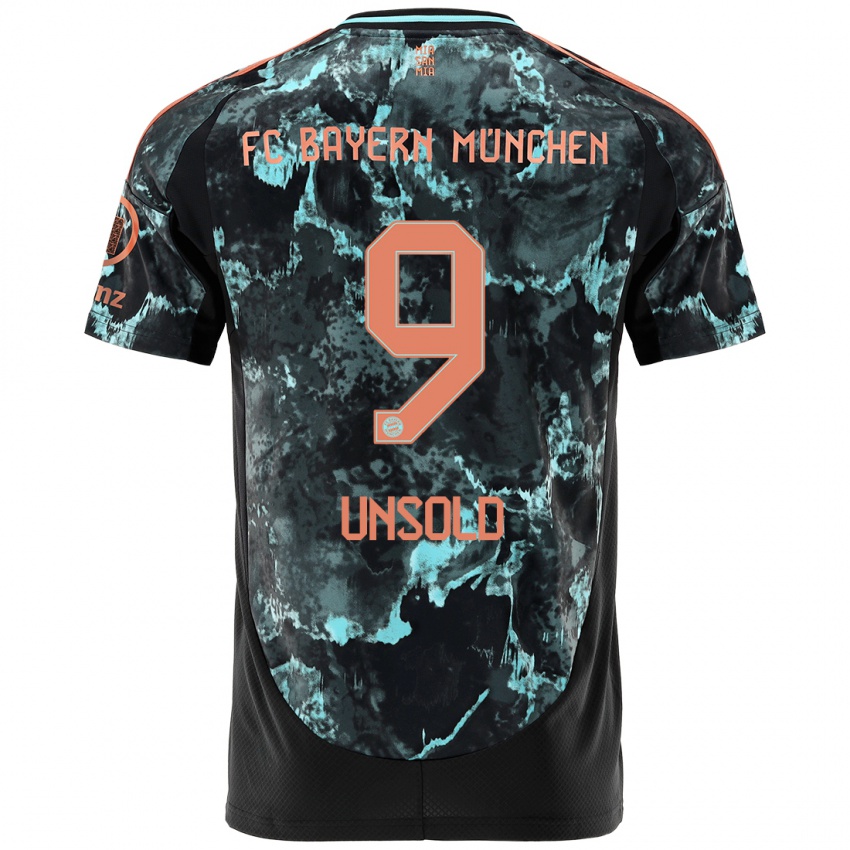 Kinder Samuel Unsold #9 Schwarz Auswärtstrikot Trikot 2024/25 T-Shirt Österreich