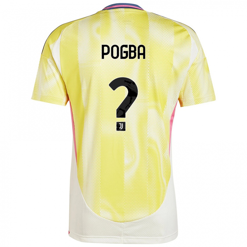 Kinder Paul Pogba #0 Solargelb Auswärtstrikot Trikot 2024/25 T-Shirt Österreich