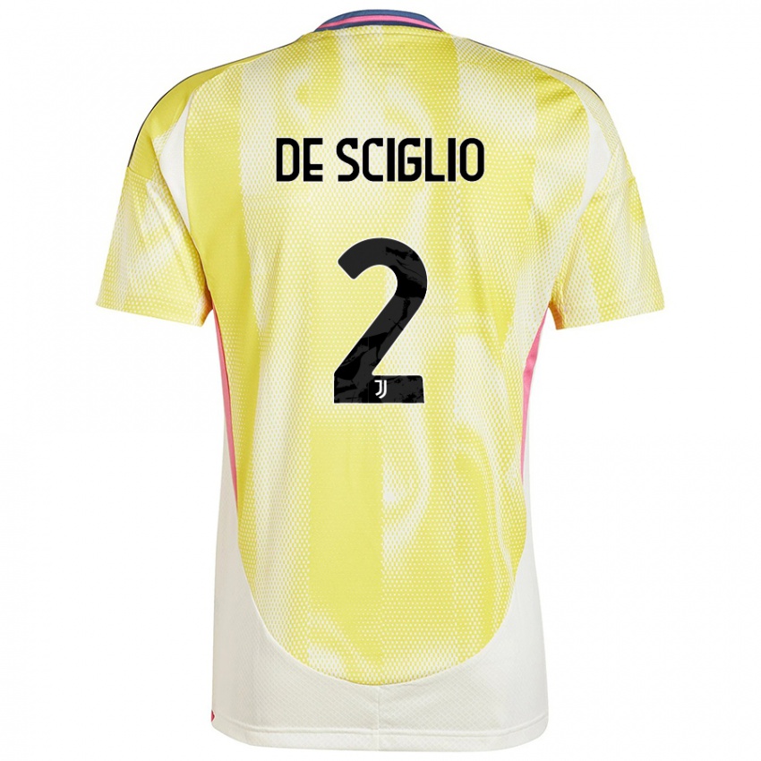 Kinder Mattia De Sciglio #2 Solargelb Auswärtstrikot Trikot 2024/25 T-Shirt Österreich