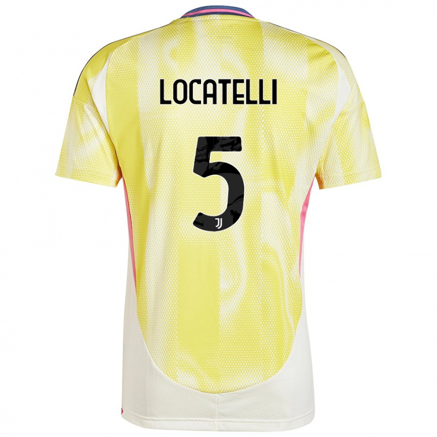 Kinder Manuel Locatelli #5 Solargelb Auswärtstrikot Trikot 2024/25 T-Shirt Österreich