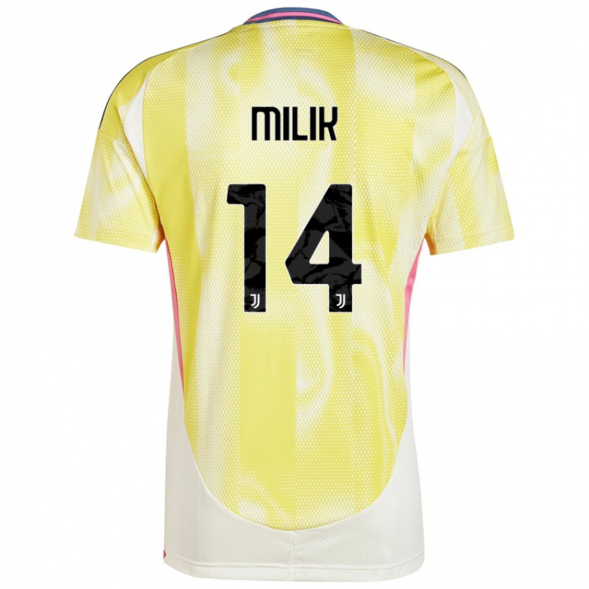 Kinder Arkadiusz Milik #14 Solargelb Auswärtstrikot Trikot 2024/25 T-Shirt Österreich