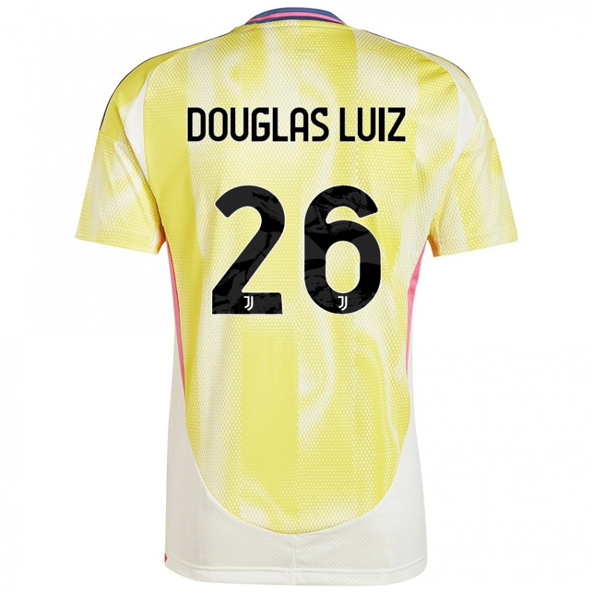 Kinder Douglas Luiz #26 Solargelb Auswärtstrikot Trikot 2024/25 T-Shirt Österreich