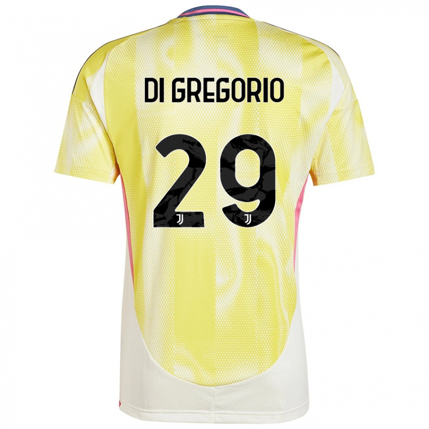 Kinder Michele Di Gregorio #29 Solargelb Auswärtstrikot Trikot 2024/25 T-Shirt Österreich