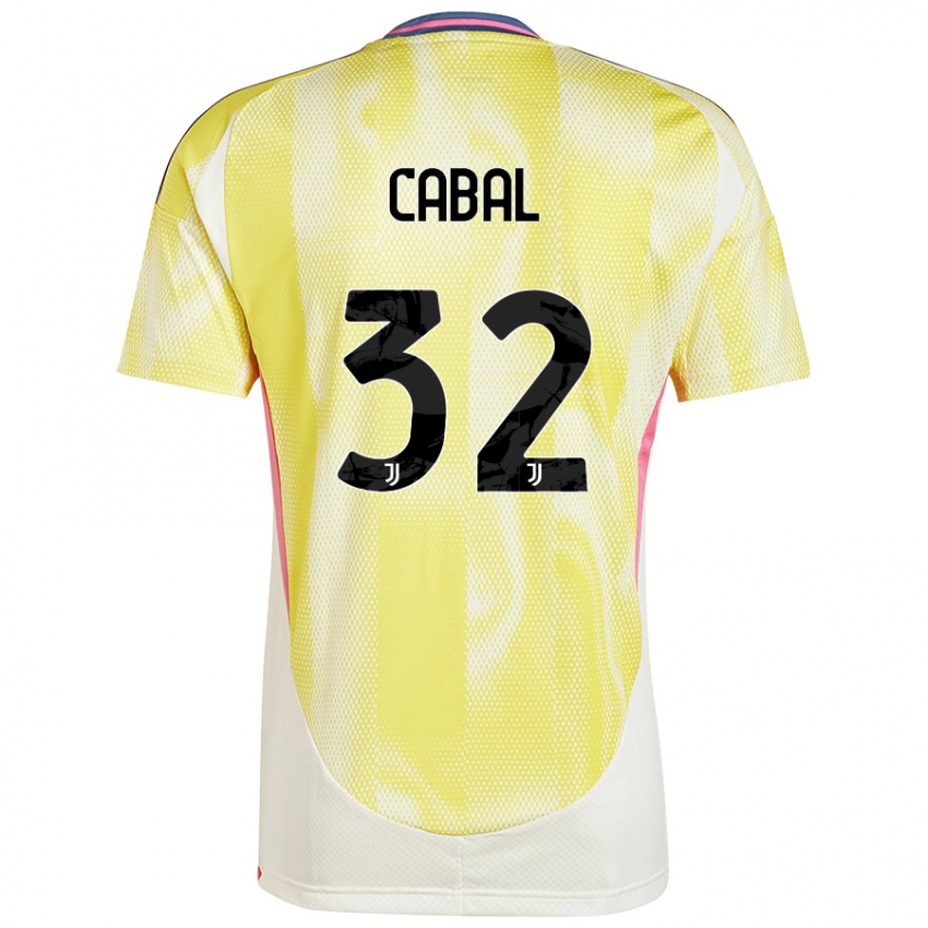 Kinder Juan Cabal #32 Solargelb Auswärtstrikot Trikot 2024/25 T-Shirt Österreich