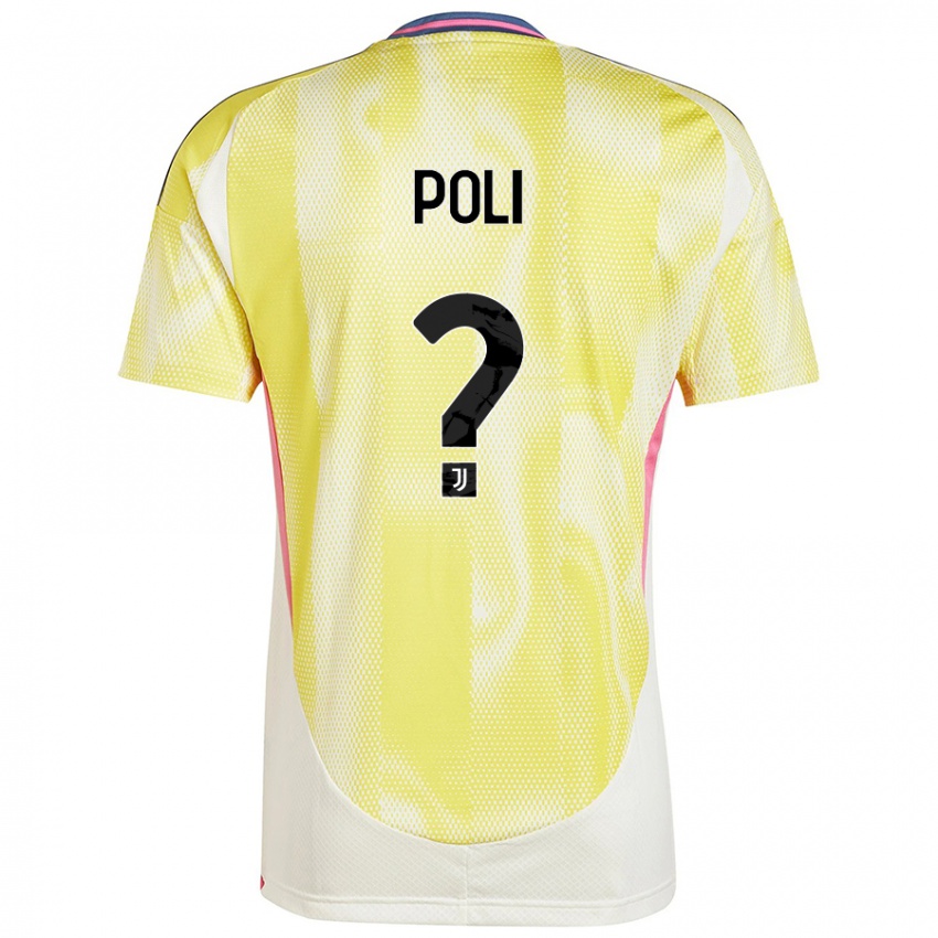 Kinder Fabrizio Poli #0 Solargelb Auswärtstrikot Trikot 2024/25 T-Shirt Österreich