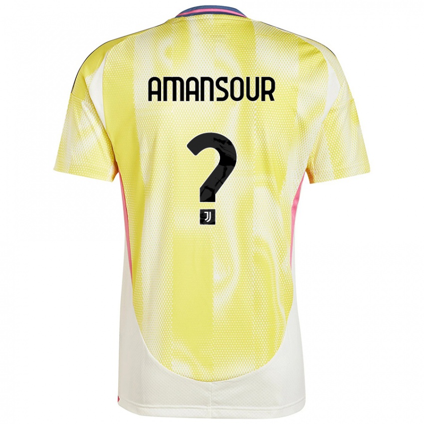 Kinder Adam Amansour #0 Solargelb Auswärtstrikot Trikot 2024/25 T-Shirt Österreich