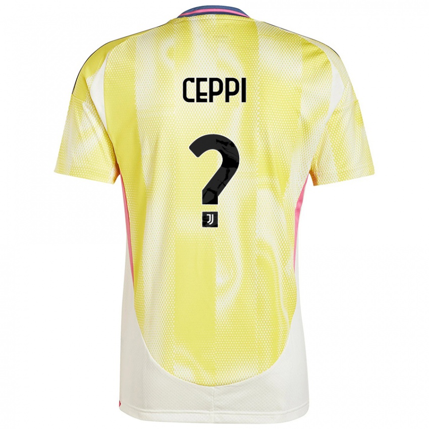 Kinder Paolo Ceppi #0 Solargelb Auswärtstrikot Trikot 2024/25 T-Shirt Österreich