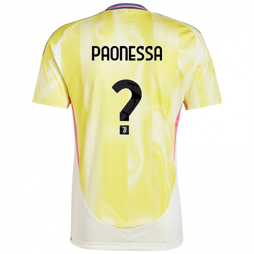 Kinder Riccardo Paonessa #0 Solargelb Auswärtstrikot Trikot 2024/25 T-Shirt Österreich