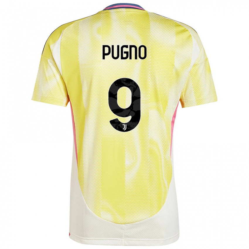 Kinder Diego Pugno #9 Solargelb Auswärtstrikot Trikot 2024/25 T-Shirt Österreich