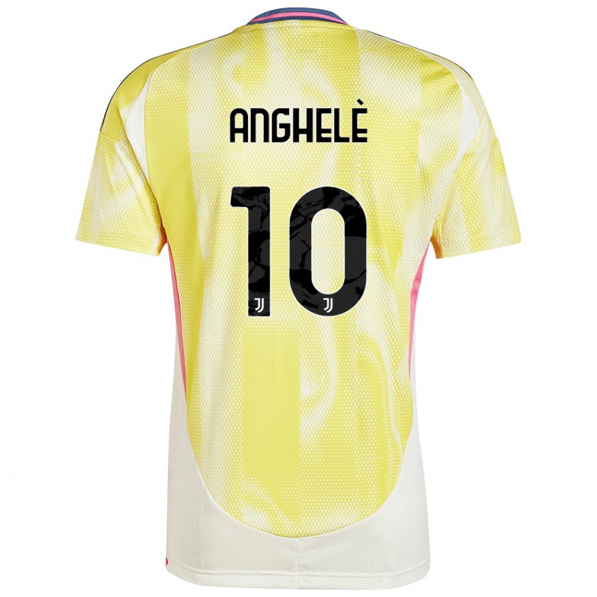 Kinder Lorenzo Anghelè #10 Solargelb Auswärtstrikot Trikot 2024/25 T-Shirt Österreich